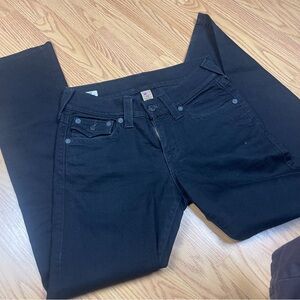 True Religion Ricky Relax Straight Men's Black Jeans